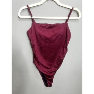 BERLOOK | One Piece Swim Suit | Maroon | Sz S | Summer / Minimial / Swimming
